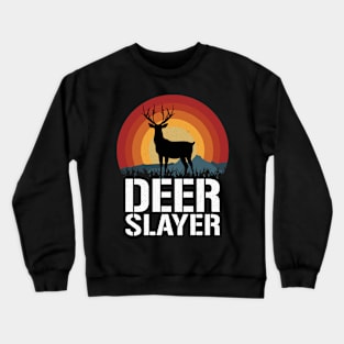 Vintage Sunset Deer Slayer Hunter Crewneck Sweatshirt